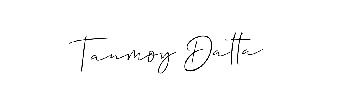 Create a beautiful signature design for name Tanmoy Datta. With this signature (Allison_Script) fonts, you can make a handwritten signature for free. Tanmoy Datta signature style 2 images and pictures png