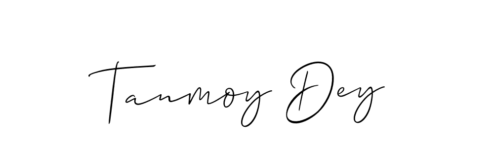 Use a signature maker to create a handwritten signature online. With this signature software, you can design (Allison_Script) your own signature for name Tanmoy Dey. Tanmoy Dey signature style 2 images and pictures png