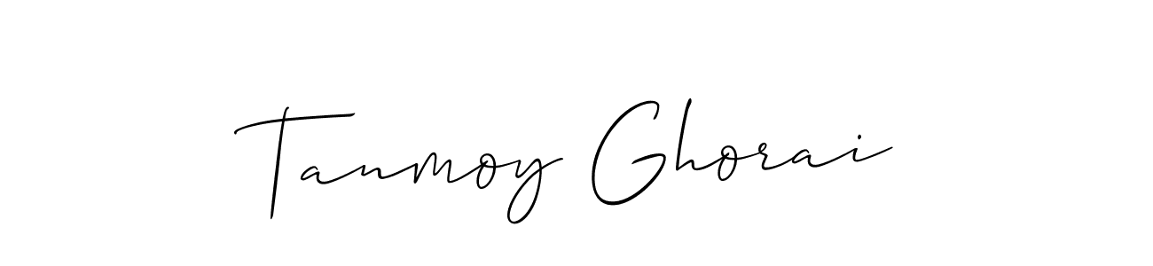 Make a beautiful signature design for name Tanmoy Ghorai. With this signature (Allison_Script) style, you can create a handwritten signature for free. Tanmoy Ghorai signature style 2 images and pictures png