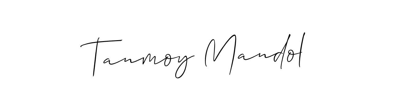 Also we have Tanmoy Mandol name is the best signature style. Create professional handwritten signature collection using Allison_Script autograph style. Tanmoy Mandol signature style 2 images and pictures png