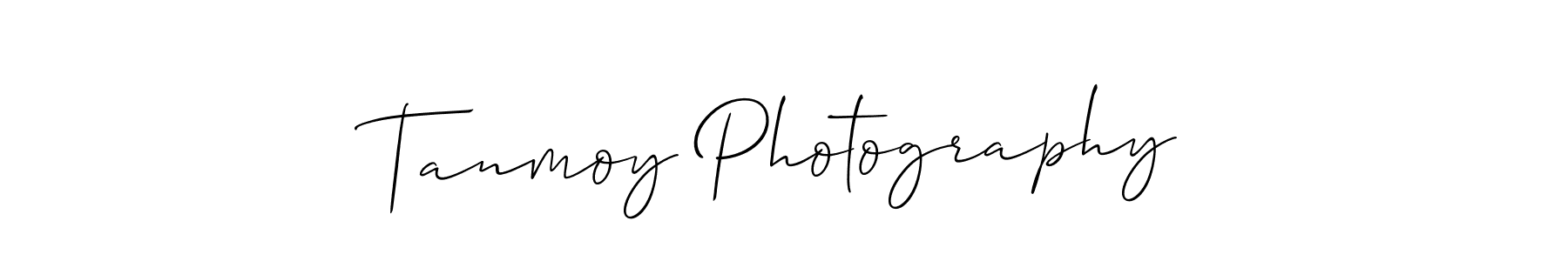 How to make Tanmoy Photography name signature. Use Allison_Script style for creating short signs online. This is the latest handwritten sign. Tanmoy Photography signature style 2 images and pictures png