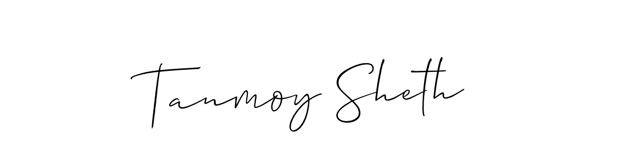 Allison_Script is a professional signature style that is perfect for those who want to add a touch of class to their signature. It is also a great choice for those who want to make their signature more unique. Get Tanmoy Sheth name to fancy signature for free. Tanmoy Sheth signature style 2 images and pictures png