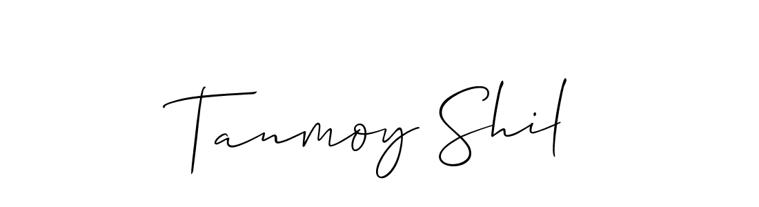 Make a beautiful signature design for name Tanmoy Shil. With this signature (Allison_Script) style, you can create a handwritten signature for free. Tanmoy Shil signature style 2 images and pictures png