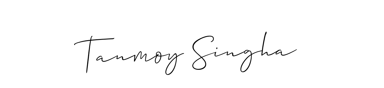 Make a beautiful signature design for name Tanmoy Singha. With this signature (Allison_Script) style, you can create a handwritten signature for free. Tanmoy Singha signature style 2 images and pictures png