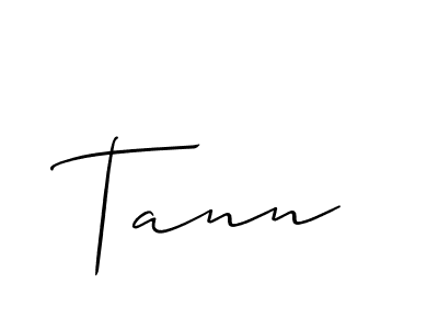 Make a beautiful signature design for name Tann. With this signature (Allison_Script) style, you can create a handwritten signature for free. Tann signature style 2 images and pictures png