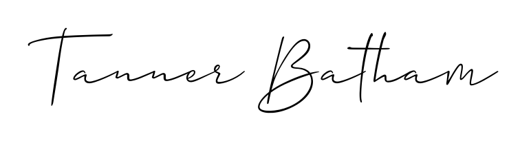 Create an unforgettable impression when signing with Tanner Batham name styled in Allison_Script typography. 100% free online generator. Tanner Batham signature style 2 images and pictures png