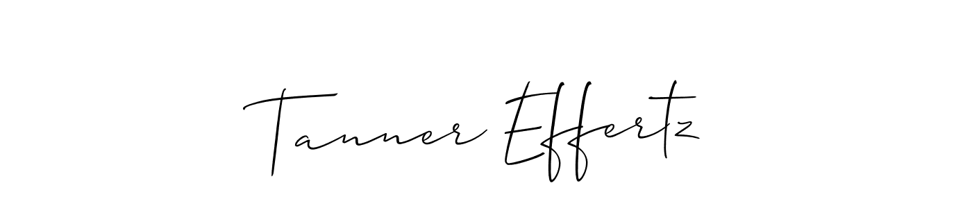 Allison_Script is a professional signature style that is perfect for those who want to add a touch of class to their signature. It is also a great choice for those who want to make their signature more unique. Get Tanner Effertz name to fancy signature for free. Tanner Effertz signature style 2 images and pictures png