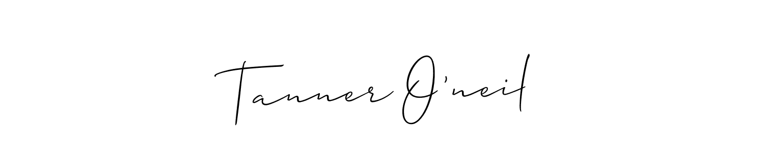 Best and Professional Signature Style for Tanner O’neil. Allison_Script Best Signature Style Collection. Tanner O’neil signature style 2 images and pictures png