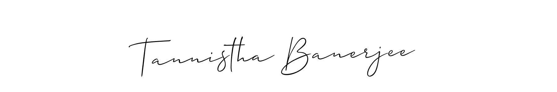 Also we have Tannistha Banerjee name is the best signature style. Create professional handwritten signature collection using Allison_Script autograph style. Tannistha Banerjee signature style 2 images and pictures png