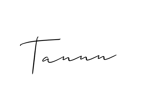 The best way (Allison_Script) to make a short signature is to pick only two or three words in your name. The name Tannn include a total of six letters. For converting this name. Tannn signature style 2 images and pictures png