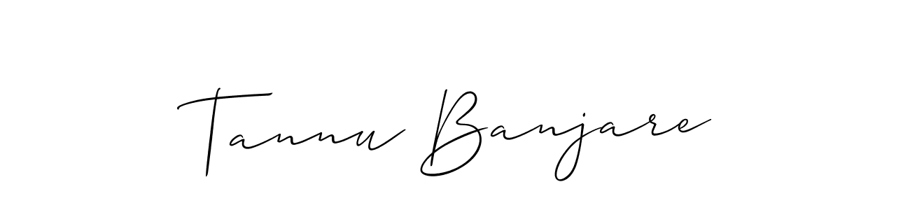 How to make Tannu Banjare signature? Allison_Script is a professional autograph style. Create handwritten signature for Tannu Banjare name. Tannu Banjare signature style 2 images and pictures png