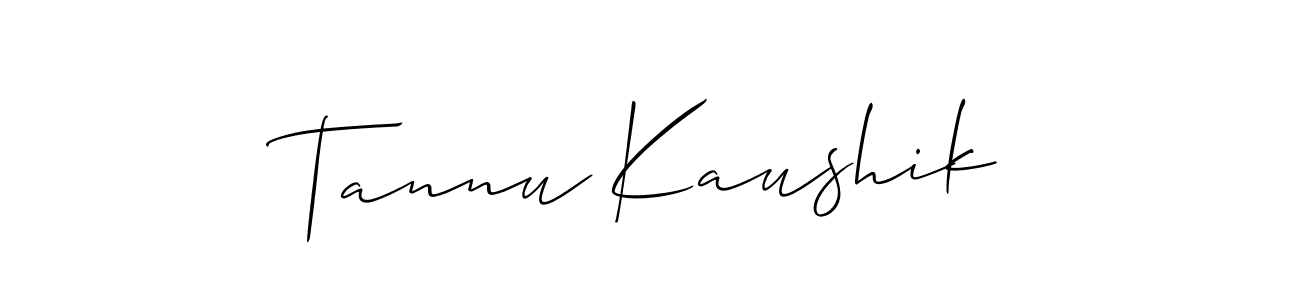 It looks lik you need a new signature style for name Tannu Kaushik. Design unique handwritten (Allison_Script) signature with our free signature maker in just a few clicks. Tannu Kaushik signature style 2 images and pictures png