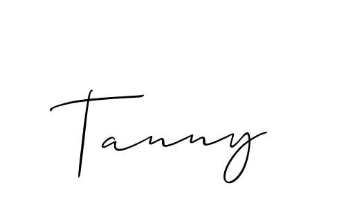 Use a signature maker to create a handwritten signature online. With this signature software, you can design (Allison_Script) your own signature for name Tanny. Tanny signature style 2 images and pictures png