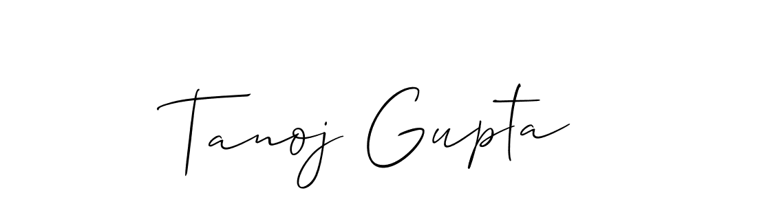 Create a beautiful signature design for name Tanoj Gupta. With this signature (Allison_Script) fonts, you can make a handwritten signature for free. Tanoj Gupta signature style 2 images and pictures png