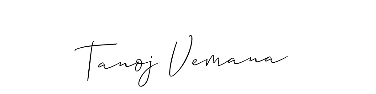Make a beautiful signature design for name Tanoj Vemana. Use this online signature maker to create a handwritten signature for free. Tanoj Vemana signature style 2 images and pictures png