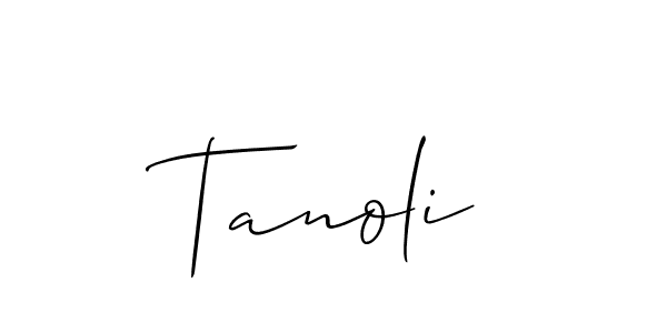 How to make Tanoli signature? Allison_Script is a professional autograph style. Create handwritten signature for Tanoli name. Tanoli signature style 2 images and pictures png