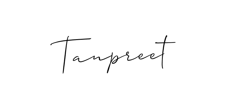 How to make Tanpreet signature? Allison_Script is a professional autograph style. Create handwritten signature for Tanpreet name. Tanpreet signature style 2 images and pictures png