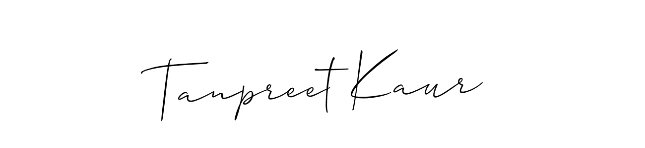 How to Draw Tanpreet Kaur signature style? Allison_Script is a latest design signature styles for name Tanpreet Kaur. Tanpreet Kaur signature style 2 images and pictures png