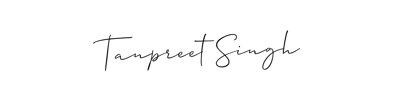 How to make Tanpreet Singh signature? Allison_Script is a professional autograph style. Create handwritten signature for Tanpreet Singh name. Tanpreet Singh signature style 2 images and pictures png