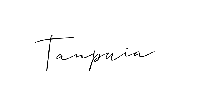 How to make Tanpuia name signature. Use Allison_Script style for creating short signs online. This is the latest handwritten sign. Tanpuia signature style 2 images and pictures png