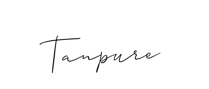 How to Draw Tanpure signature style? Allison_Script is a latest design signature styles for name Tanpure. Tanpure signature style 2 images and pictures png