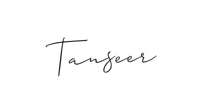 Design your own signature with our free online signature maker. With this signature software, you can create a handwritten (Allison_Script) signature for name Tanseer. Tanseer signature style 2 images and pictures png