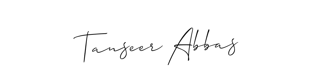 Allison_Script is a professional signature style that is perfect for those who want to add a touch of class to their signature. It is also a great choice for those who want to make their signature more unique. Get Tanseer Abbas name to fancy signature for free. Tanseer Abbas signature style 2 images and pictures png