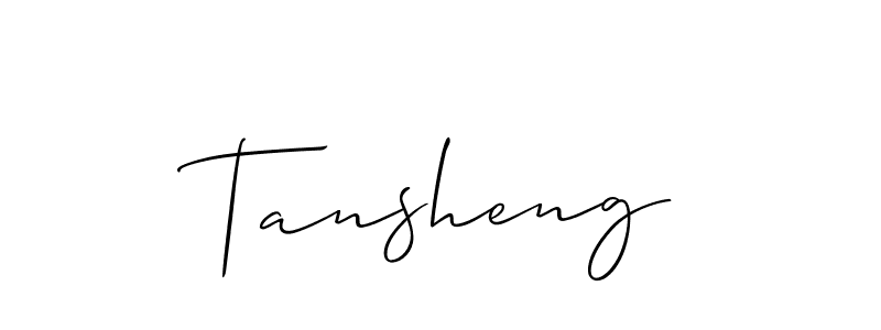 Also we have Tansheng name is the best signature style. Create professional handwritten signature collection using Allison_Script autograph style. Tansheng signature style 2 images and pictures png