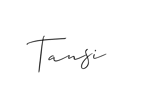 Make a beautiful signature design for name Tansi. With this signature (Allison_Script) style, you can create a handwritten signature for free. Tansi signature style 2 images and pictures png