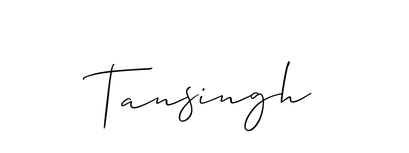 Design your own signature with our free online signature maker. With this signature software, you can create a handwritten (Allison_Script) signature for name Tansingh. Tansingh signature style 2 images and pictures png