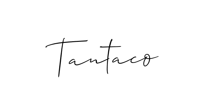 Design your own signature with our free online signature maker. With this signature software, you can create a handwritten (Allison_Script) signature for name Tantaco. Tantaco signature style 2 images and pictures png