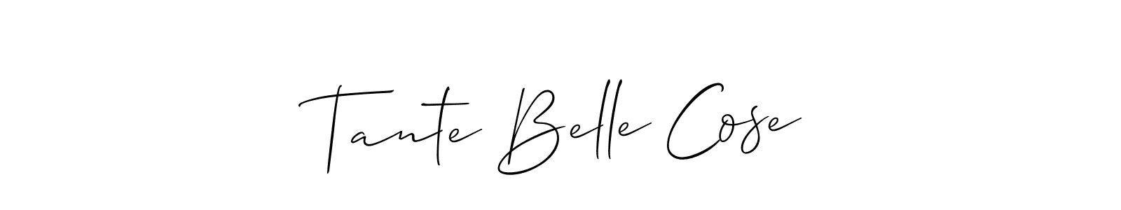 Tante Belle Cose stylish signature style. Best Handwritten Sign (Allison_Script) for my name. Handwritten Signature Collection Ideas for my name Tante Belle Cose. Tante Belle Cose signature style 2 images and pictures png