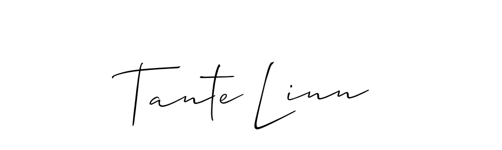 Make a beautiful signature design for name Tante Linn. With this signature (Allison_Script) style, you can create a handwritten signature for free. Tante Linn signature style 2 images and pictures png