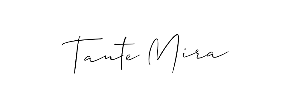 Design your own signature with our free online signature maker. With this signature software, you can create a handwritten (Allison_Script) signature for name Tante Mira. Tante Mira signature style 2 images and pictures png