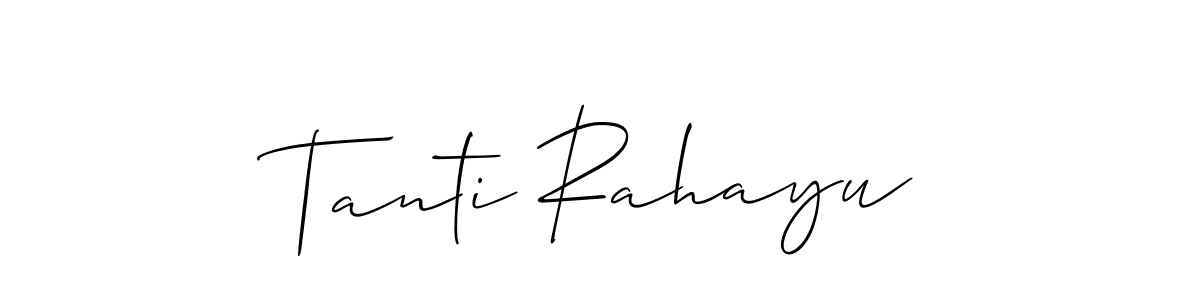 You can use this online signature creator to create a handwritten signature for the name Tanti Rahayu. This is the best online autograph maker. Tanti Rahayu signature style 2 images and pictures png