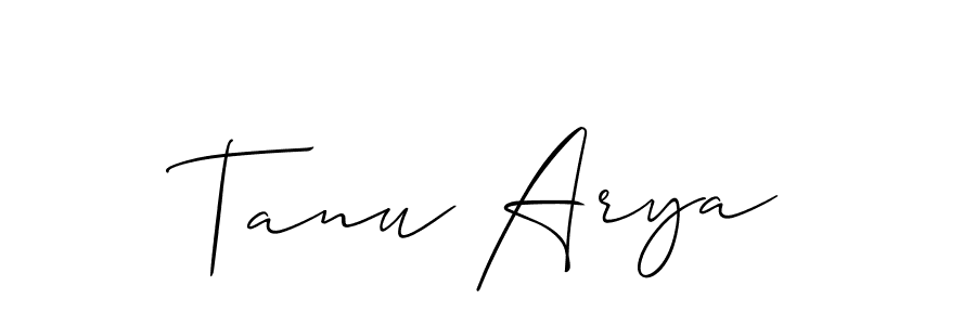 Similarly Allison_Script is the best handwritten signature design. Signature creator online .You can use it as an online autograph creator for name Tanu Arya. Tanu Arya signature style 2 images and pictures png