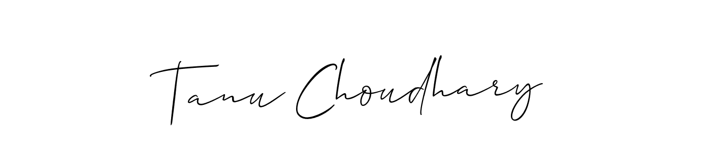 How to Draw Tanu Choudhary signature style? Allison_Script is a latest design signature styles for name Tanu Choudhary. Tanu Choudhary signature style 2 images and pictures png