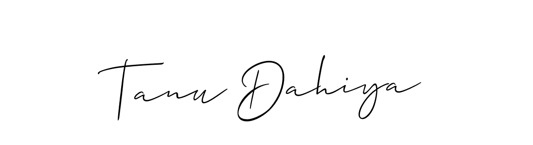 Also You can easily find your signature by using the search form. We will create Tanu Dahiya name handwritten signature images for you free of cost using Allison_Script sign style. Tanu Dahiya signature style 2 images and pictures png
