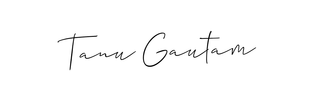 It looks lik you need a new signature style for name Tanu Gautam. Design unique handwritten (Allison_Script) signature with our free signature maker in just a few clicks. Tanu Gautam signature style 2 images and pictures png