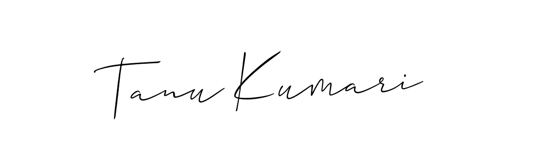 if you are searching for the best signature style for your name Tanu Kumari. so please give up your signature search. here we have designed multiple signature styles  using Allison_Script. Tanu Kumari signature style 2 images and pictures png