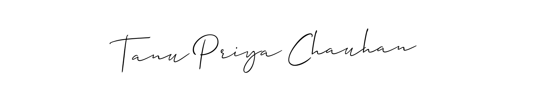 if you are searching for the best signature style for your name Tanu Priya Chauhan. so please give up your signature search. here we have designed multiple signature styles  using Allison_Script. Tanu Priya Chauhan signature style 2 images and pictures png