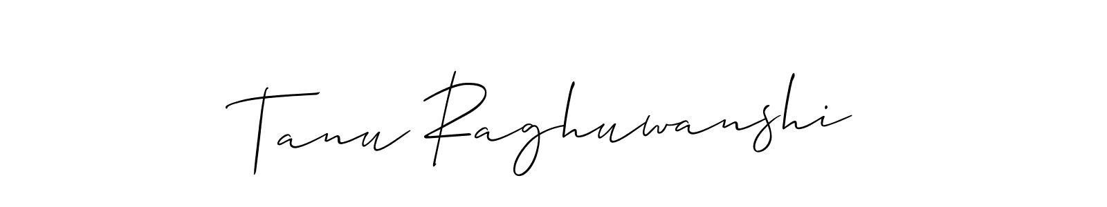 It looks lik you need a new signature style for name Tanu Raghuwanshi. Design unique handwritten (Allison_Script) signature with our free signature maker in just a few clicks. Tanu Raghuwanshi signature style 2 images and pictures png