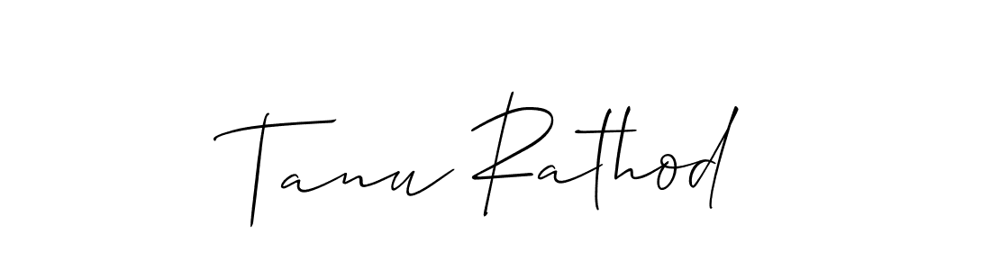 Tanu Rathod stylish signature style. Best Handwritten Sign (Allison_Script) for my name. Handwritten Signature Collection Ideas for my name Tanu Rathod. Tanu Rathod signature style 2 images and pictures png