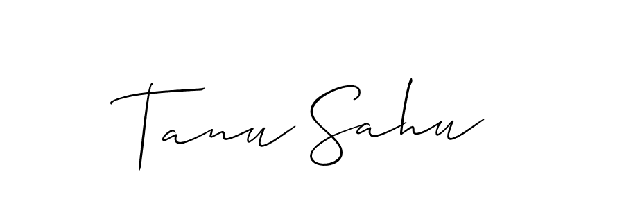 It looks lik you need a new signature style for name Tanu Sahu. Design unique handwritten (Allison_Script) signature with our free signature maker in just a few clicks. Tanu Sahu signature style 2 images and pictures png