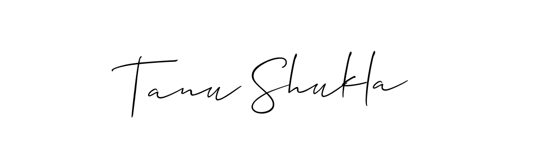 Also we have Tanu Shukla name is the best signature style. Create professional handwritten signature collection using Allison_Script autograph style. Tanu Shukla signature style 2 images and pictures png