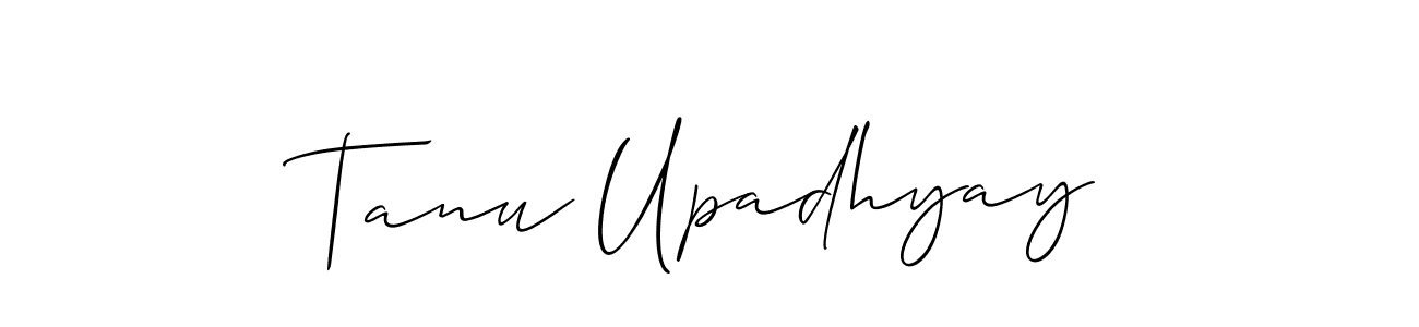 Design your own signature with our free online signature maker. With this signature software, you can create a handwritten (Allison_Script) signature for name Tanu Upadhyay. Tanu Upadhyay signature style 2 images and pictures png