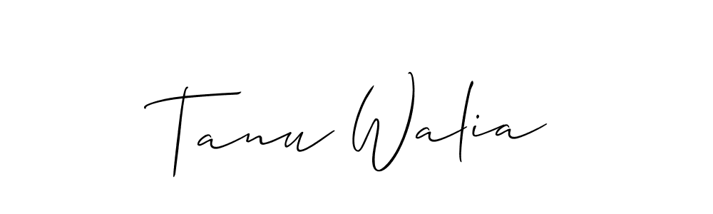 Also we have Tanu Walia name is the best signature style. Create professional handwritten signature collection using Allison_Script autograph style. Tanu Walia signature style 2 images and pictures png