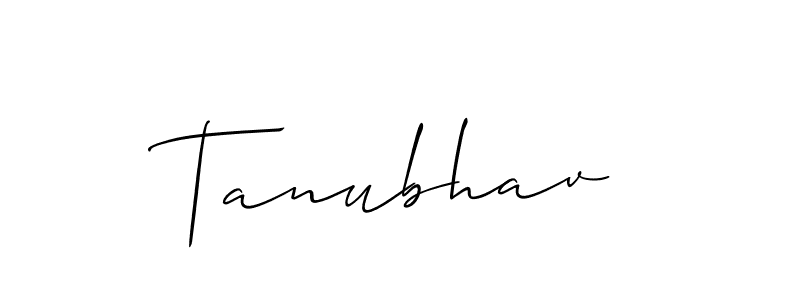 How to make Tanubhav signature? Allison_Script is a professional autograph style. Create handwritten signature for Tanubhav name. Tanubhav signature style 2 images and pictures png