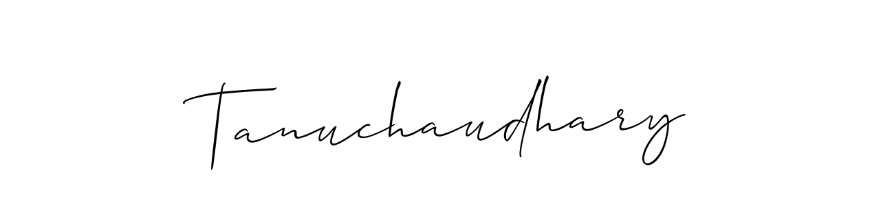 Create a beautiful signature design for name Tanuchaudhary. With this signature (Allison_Script) fonts, you can make a handwritten signature for free. Tanuchaudhary signature style 2 images and pictures png