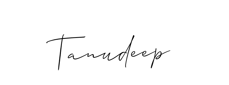 Best and Professional Signature Style for Tanudeep. Allison_Script Best Signature Style Collection. Tanudeep signature style 2 images and pictures png